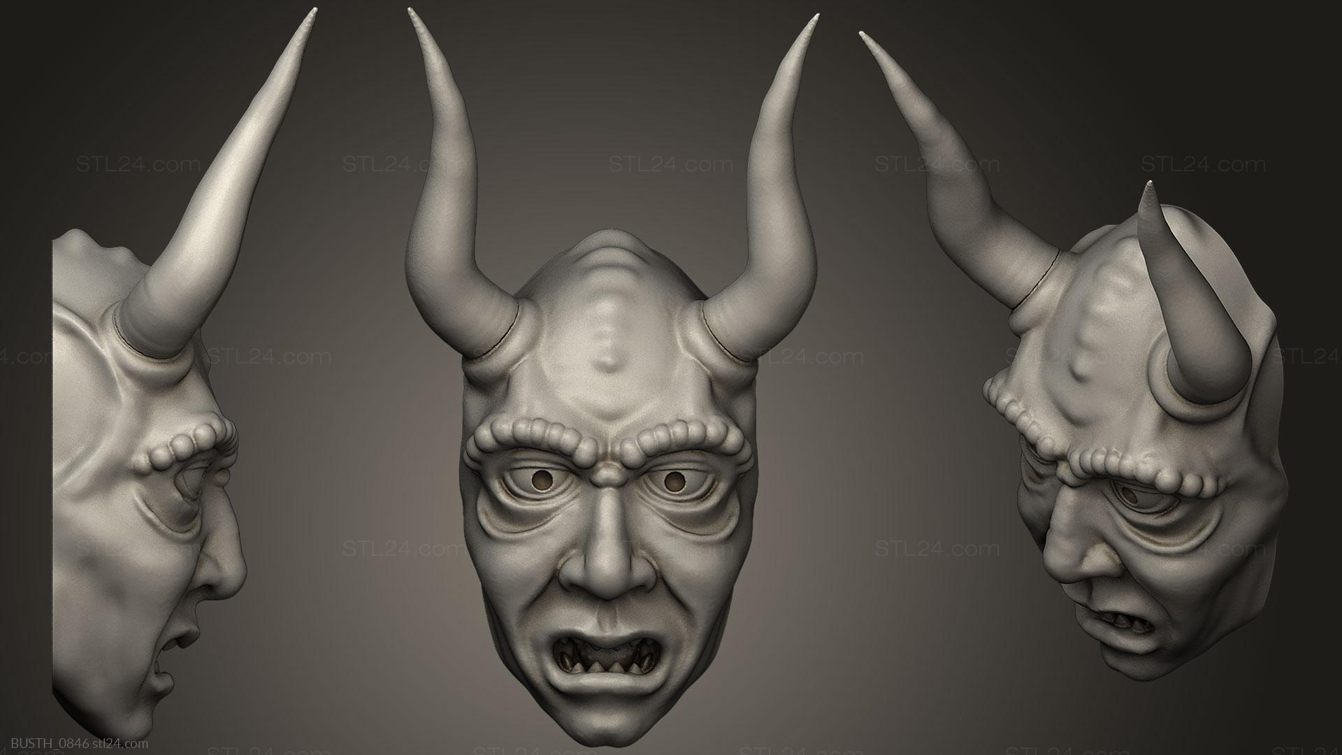 Бюсты монстры и герои (Демон виртуальной реальности, BUSTH_0846) 3D модель для ЧПУ станка